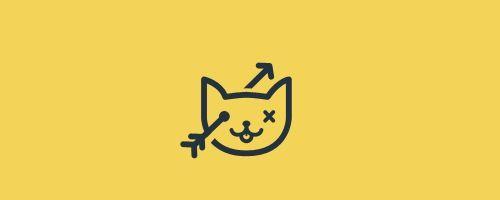Yellow Cat Logo - 30 Cool Cat Logos For Your Inspiration | pixelpush design