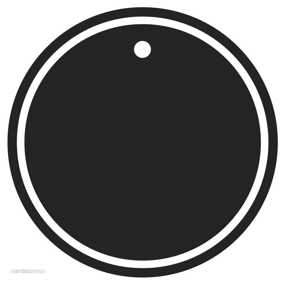 Blank Circle Logo - Andaz Press Gift Tags & Party Favor Tags: Solid Blank Circle Gift