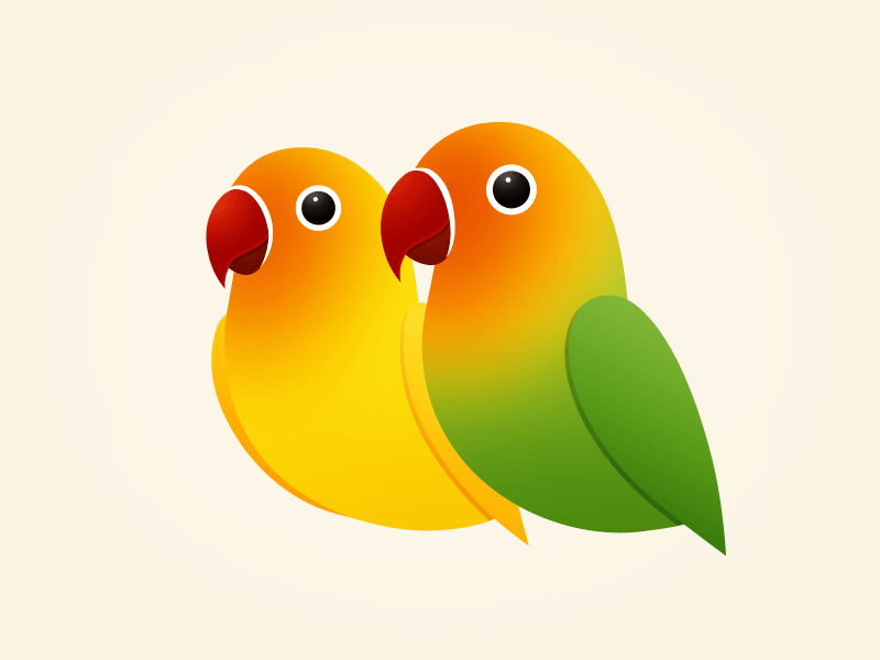 Love Bird Logo - Love Birds by Onlyoly | Dribbble | Dribbble