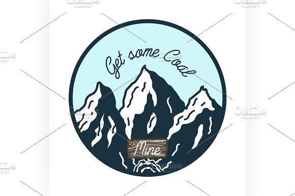 Vintage Coal Mining Logo - Color vintage coal mining emblem ~ Illustrations ~ Creative Market