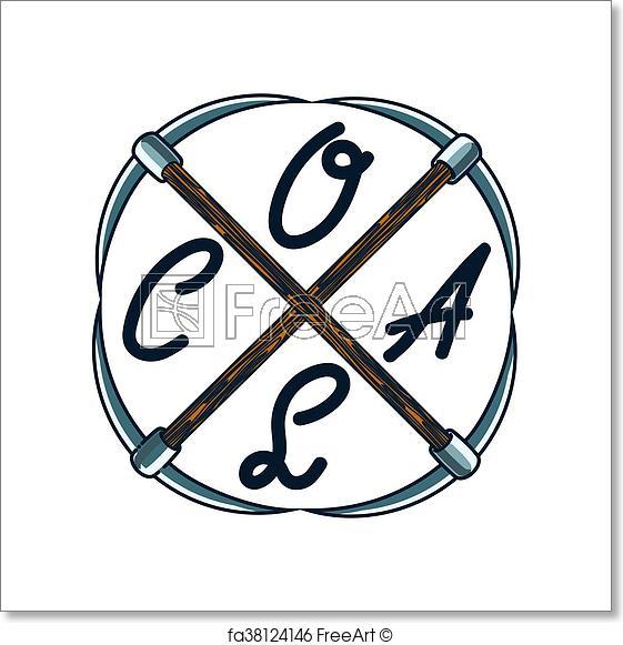 Vintage Coal Mining Logo - Free art print of Color vintage coal mining emblem. Color vintage ...