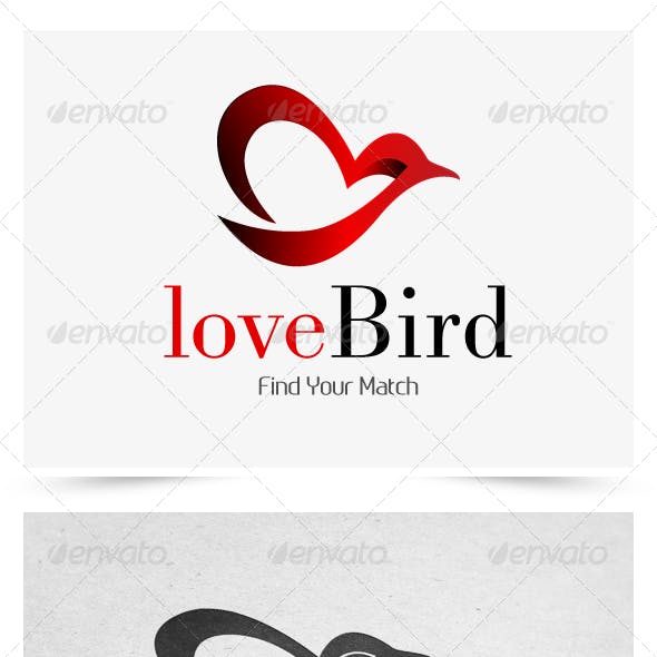 Love Bird Logo - Love Bird Logo Template