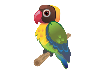 Love Bird Logo - Parrot vector illustration by Sabina Klykorkova | Dribbble | Dribbble