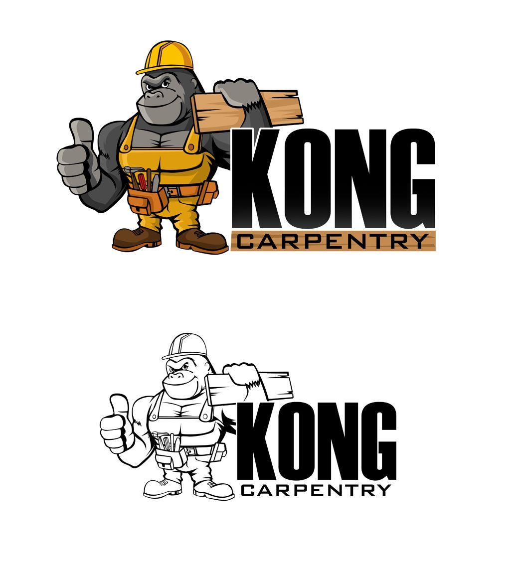 Carpentry Company Logo - Masculine, Playful, Construction Company Logo Design for KONG ...
