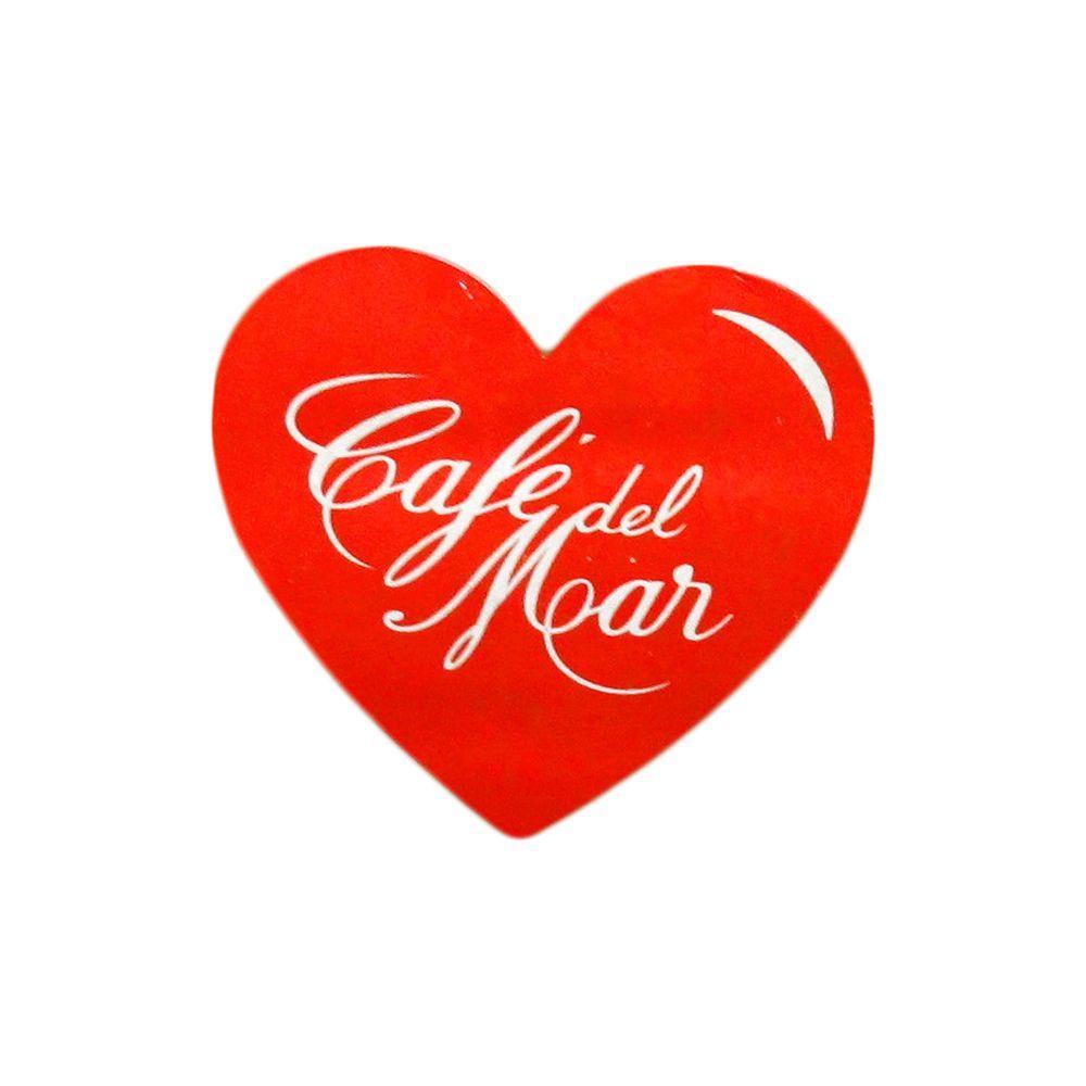 Red Heart Logo - OFFICIAL Café Del Mar Ibiza Club Sticker RED Heart Logo Chillout ...