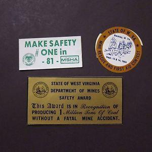 Vintage Coal Mining Logo - Vintage Coal Mining Safety Stickers West Virginia Award without