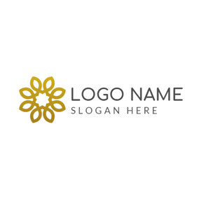 Yellow Floral Logo - Free Flower Logo Designs. DesignEvo Logo Maker
