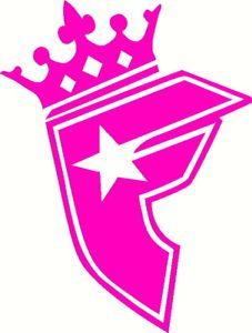 Famous Crown Logo - Famous logo with Princess crown Sticker