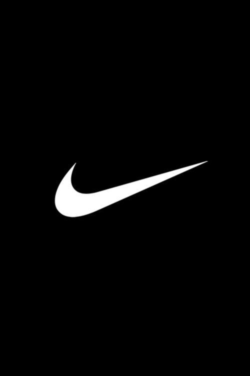 On Black Background iPhone Logo - Basic Nike Logo Black Background on We Heart It