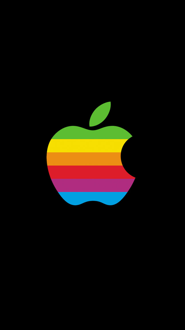 On Black Background iPhone Logo - Vintage Apple logo background for the iPhone fan bois - Album on Imgur
