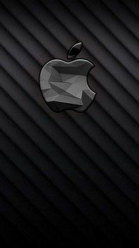 On Black Background iPhone Logo - iPhone 7 Wallpaper - Black 3D Apple | An Apple a Day in 2019 ...