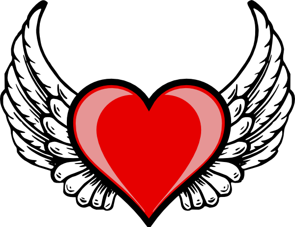 Red Heart Logo - Heart Wing Logo clip art clip art online, royalty free