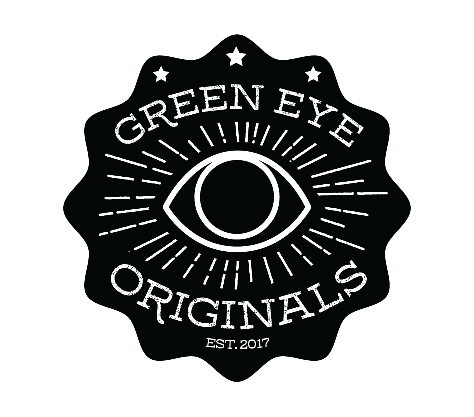 Black and White with Green Eye Logo - Green Eye Originals