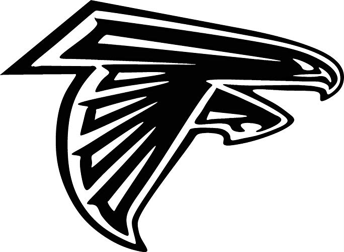 White Falcons Logo - Amazon.com: SUPERBOWL SALE - Atlanta Falcons Team Logo Car Decal ...