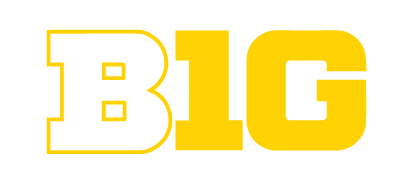 Red and Gold with Yellow Outline Logo - Big 10 Logo; Red background, Gold outline. MARYLAND Football