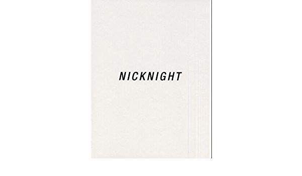 Nick Night Logo - Nick Knight: Nicknight - The Blue Velvet Book (Schirmer Art Books on ...