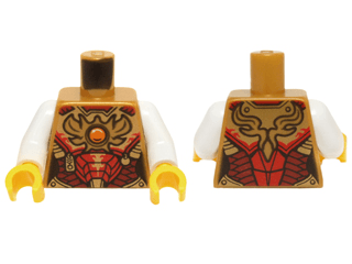 Red and Gold with Yellow Outline Logo - BrickLink - Part 973pb2139c01 : Lego Torso Female Outline with Red ...