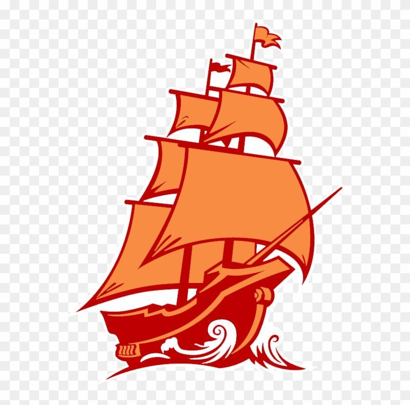 Red Sailing Ship Logo - Qrovcpf Bay Buccaneers Ship Logo Transparent PNG