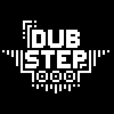 Cool Dubstep Logo - pixel art Dubstep Logo logo white BWAB WUB DUB dubstep black