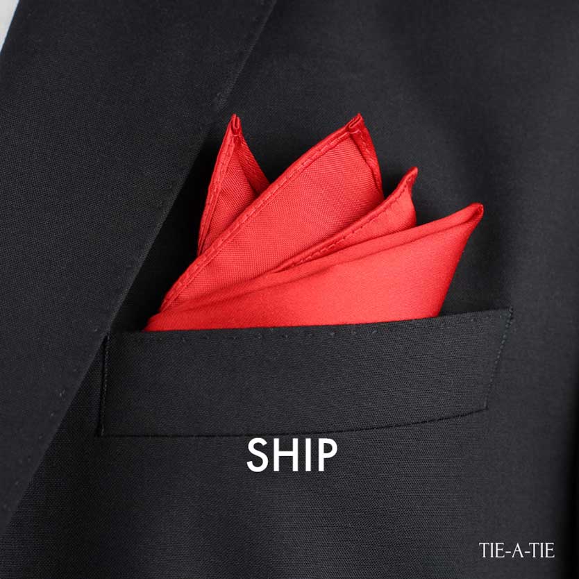 Red Sailing Ship Logo - Sailing Ship Pocket Square Fold | Tie-a-Tie.net