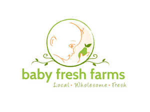 Baby Food Brand Logo - Feminine, Upmarket, Baby Logo Design for Baby Fresh Farms. Local