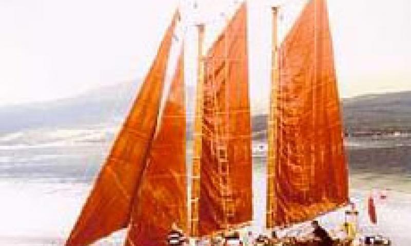 Red Sailing Ship Logo - Name Provider. National Historic Ships