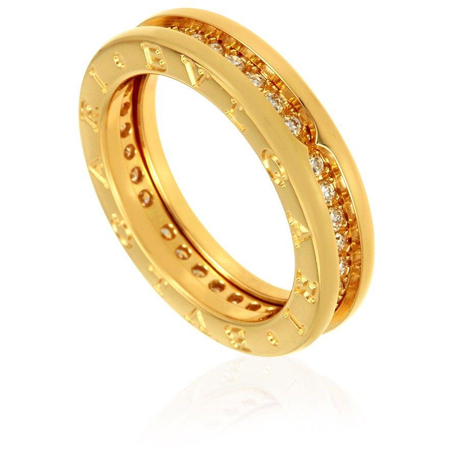 Bvlgari Gold Logo - Bvlgari B.zero1 18kt Yellow Gold Diamond Size 7 Ring - Bvlgari ...