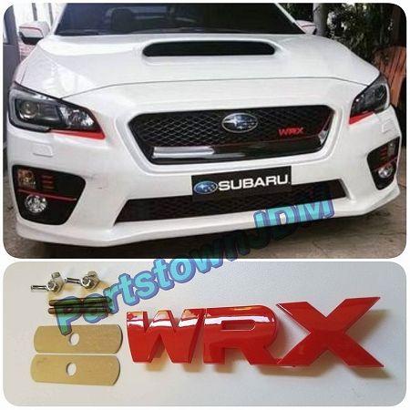 Subaru Grill Logo - WRX front grille RED emblem badge decal