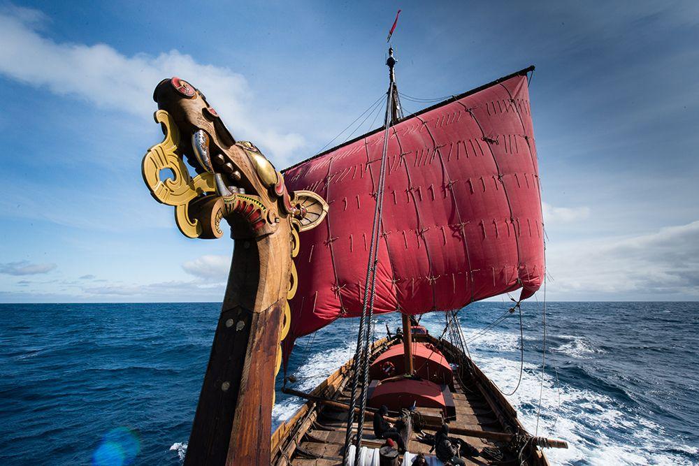 Red Sailing Ship Logo - About the ship. Draken Harald Hårfagre