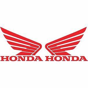 Honda Wing Logo - 2 HONDA WING LOGO RED DECALS MOTORCYCLE RACING CAR STICKER RIGHT ...