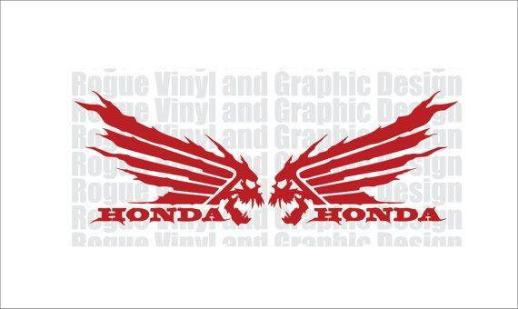 Honda Wing Logo - Honda Wings (skulls) Logo Decal / Sticker - Pair! | Products ...