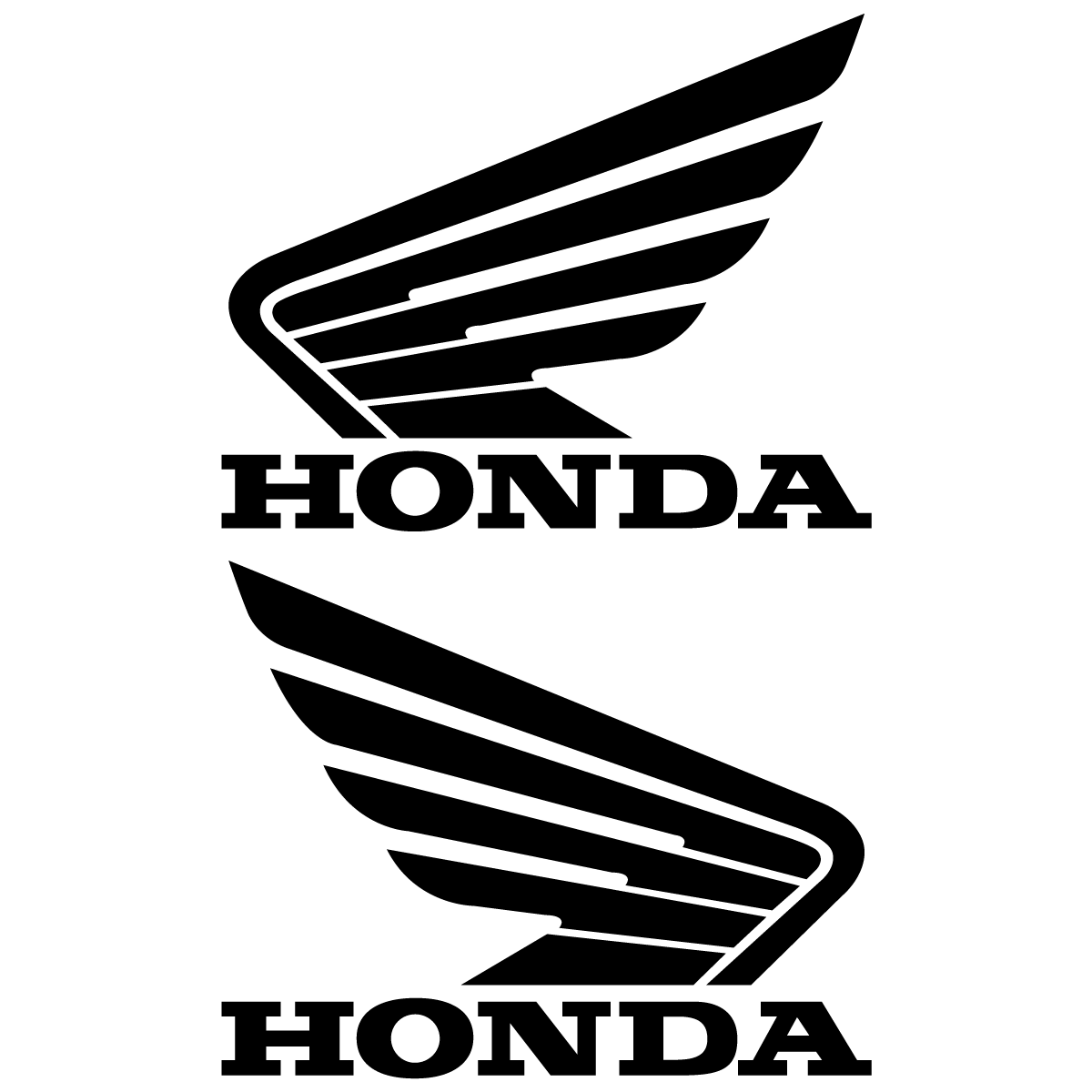Honda Wing Logo - Honda Wing Logo Decal Sticker Vector | Free Vector Silhouette ...