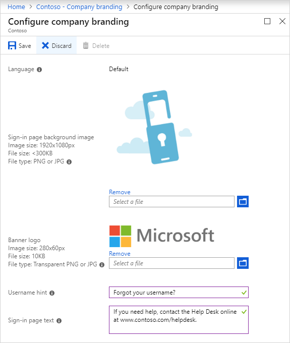 Microsoft Ad Logo - Add branding to your organization's sign-in page - Azure Active ...