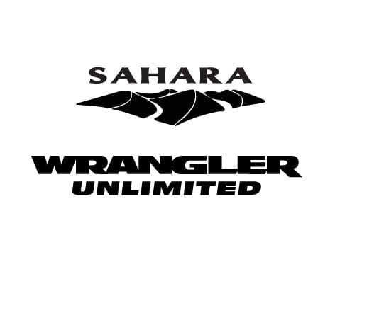 Jeep Sahara Logo - Jeep wrangler Unlimited Sahara Fender Jeep Decal Stickers – Custom ...