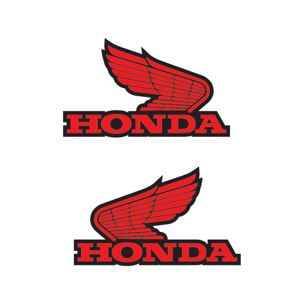 Honda Wing Logo - Printed vinyl Pair Of Honda Wings Logo | Stickers Factory