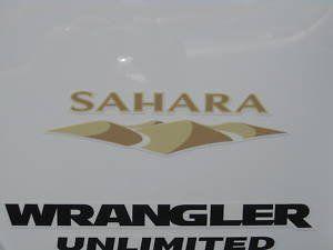 Jeep Wrangler Unlimited Logo - 08 09 10 11 JEEP WRANGLER SAHARA EMBLEM BADGE DECAL