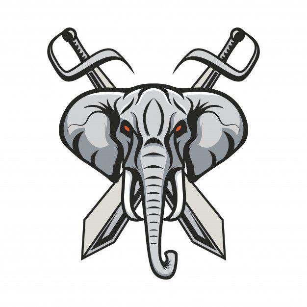 Elephant Logo - Elephant logo mascot sport illustration Vector | Premium Download