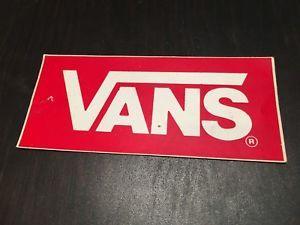 Red Vans Logo - NOS VINTAGE RED VANS LOGO SKATEBOARD STICKER | eBay