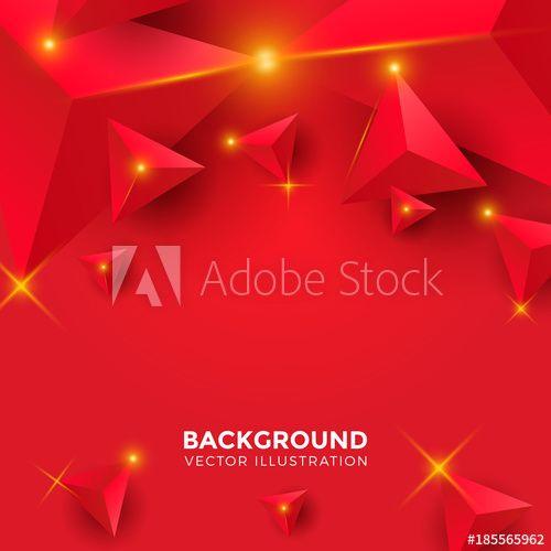 Abstract Red Triangle Logo - Abstract red Triangle Background. 3D Triangles. Modern Wallpaper