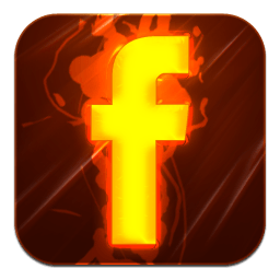 Orange Facebook Logo - facebook icon