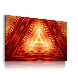 Abstract Red Triangle Logo - ABSTRACT RED TRIANGLE PATTERN MODERN CANVAS WALL ART PICTURE AB868 X ...