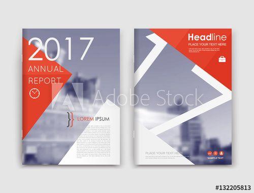 Abstract Red Triangle Logo - Abstract a4 brochure cover design. Text frame surface. Urban city