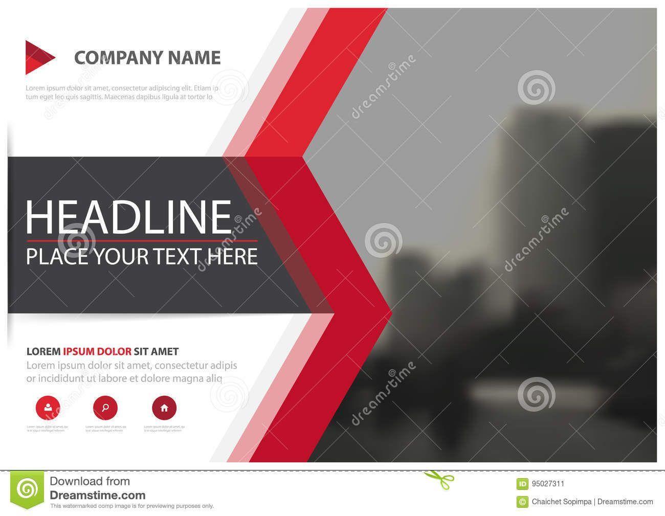 Abstract Red Triangle Logo - Red Triangle Business Brochure Flyer Cover Vector Design, Leaflet ...