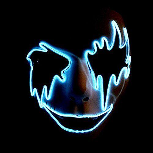 Cool Light Blue Logo - Circle Circle El Wire Glowing Mask Luminous LED Light Up Cool ...