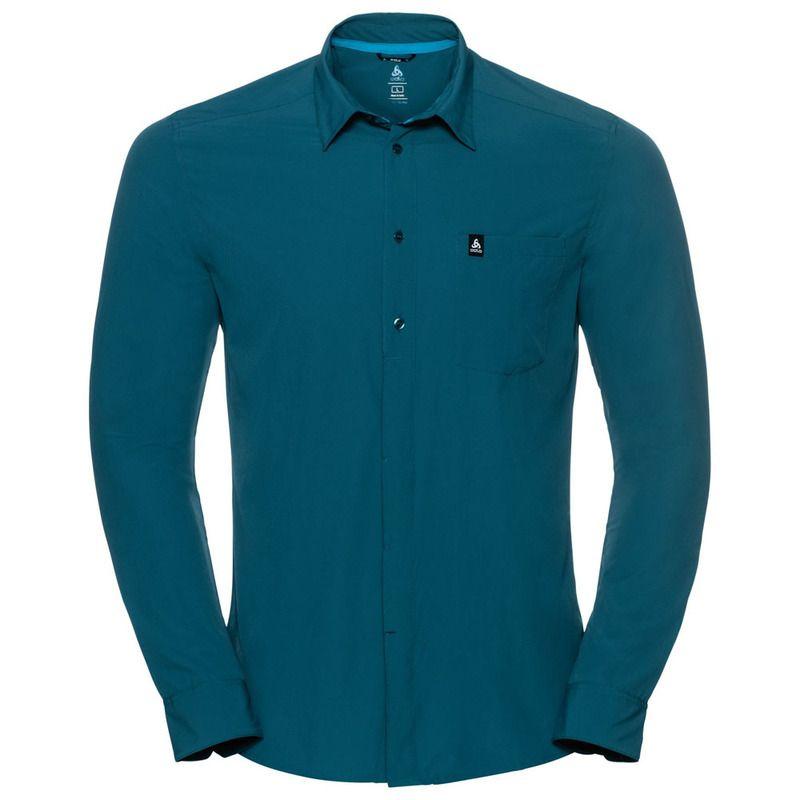 Cool Light Blue Logo - Odlo Mens Saikai Cool Light Long Sleeve Shirt (Blue Coral) | Sportpurs