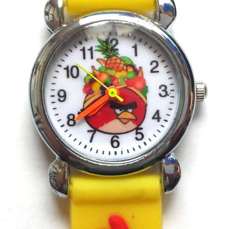 Red Bird Yellow Circle Logo - Funny Birds Yellow Silicone Band for Girl Wrist W | ch Red Bird |  BalliGifts.com