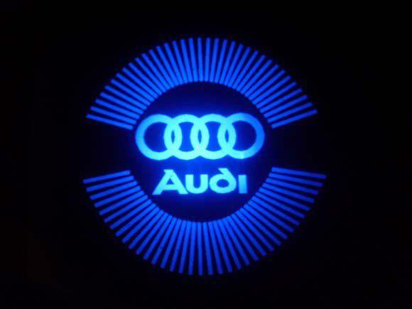Cool Light Blue Logo - Audi car logos with names LED shadow logo light shop
