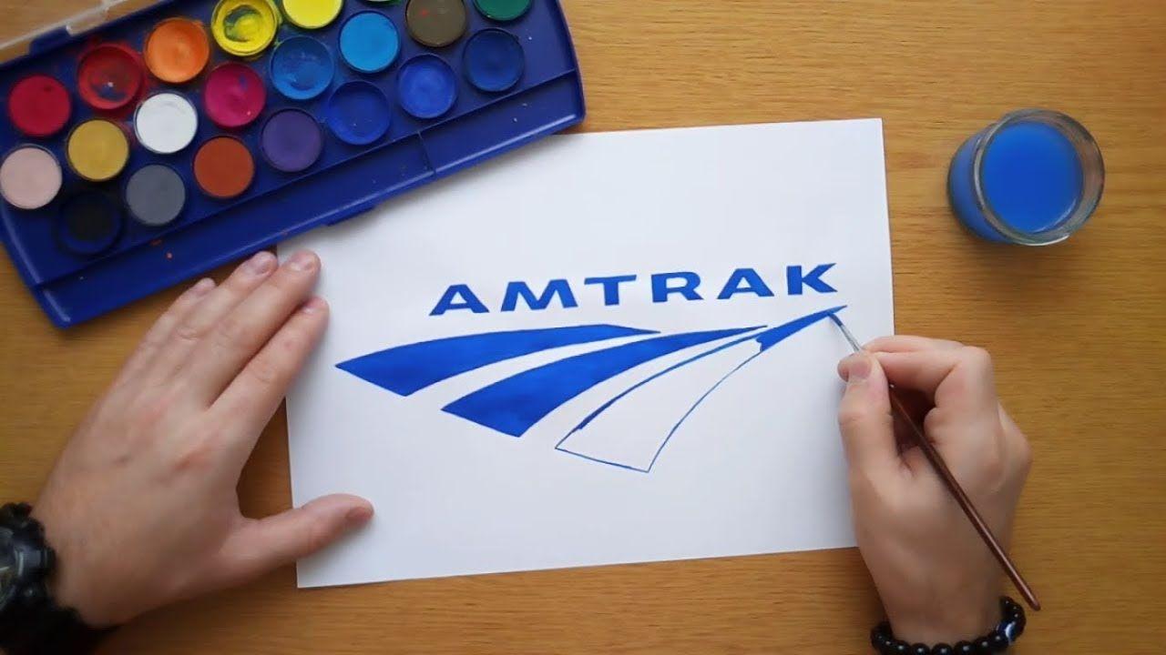 Amtrak Logo - How to draw the Amtrak logo - YouTube