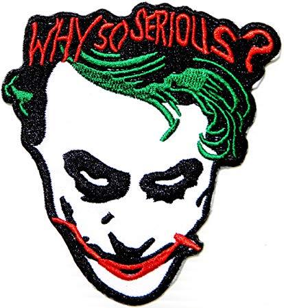 Serious Logo - Amazon.com: WHY SO SERIOUS ? The Joker Logo Halloween Jacket T-shirt ...