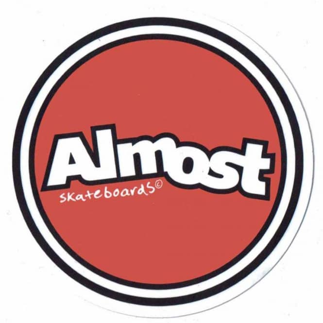 Almost Skateboard Logo - Almost Skateboards Almost Round Skateboard Sticker - Skateboard ...